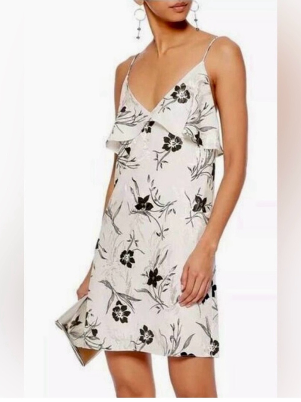 Alice + Olivia Monochrome Floral Top